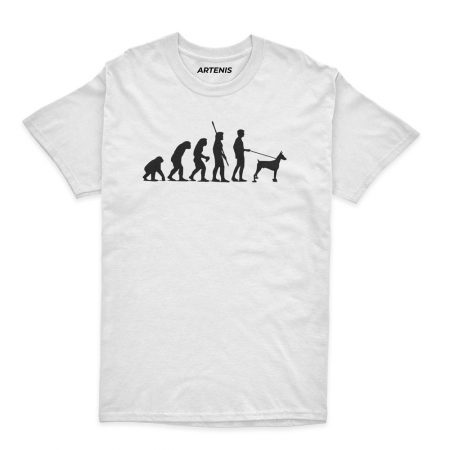 Remera Evolución del Humano con su Perro