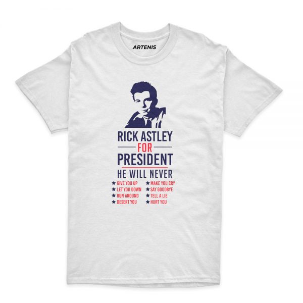 Remera Rick Astley For President