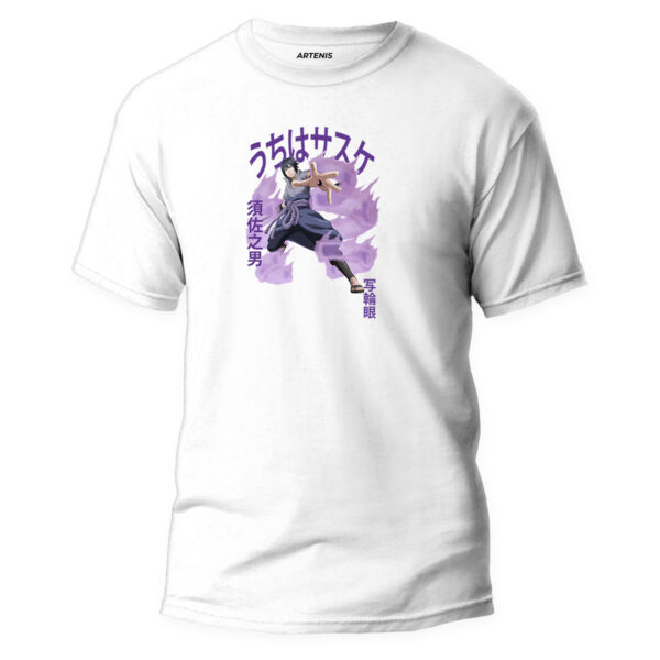 Remera Sasuke Uchiha Blanca