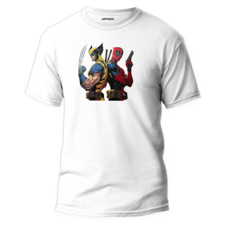 Remera Deadpool y Wolverine Animados estilo COMIC