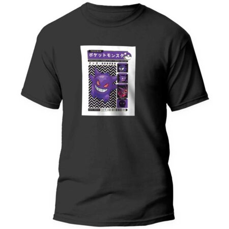 Remera Pokemon Gengar negra