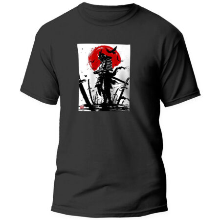 Remera Japonesa Samurai Negra