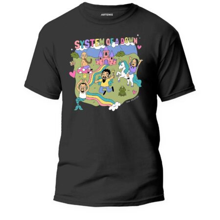 Remera System of a Down Cartoon