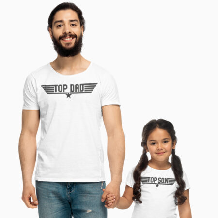 2x1 Remera Día Del Padre Combo Top Dad y Top Son