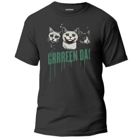 Remera Green Day Gatos