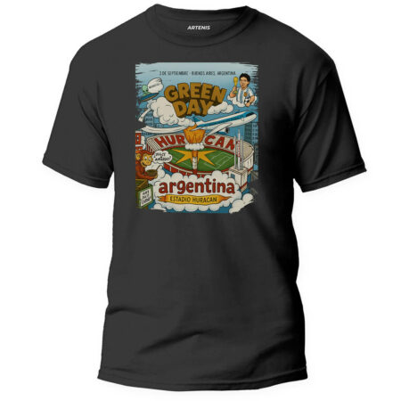 Remera Green Day Hurancán Diseño Exclusivo