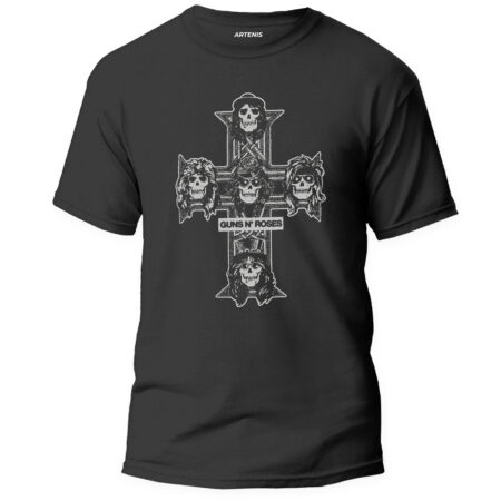 Remera Guns N' Roses Cruz Blanca