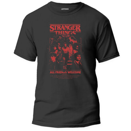 Remera Stranger Things All Friends Welcome Rojo
