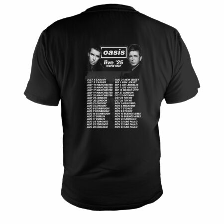 Remera Oasis World Tour 2025 Doble Estampa