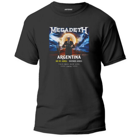 Remera Megadeth Fecha Argentina