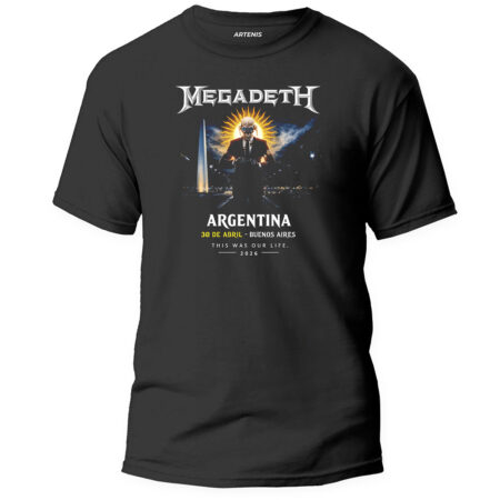 Remera Megadeth Argentina Obelisco