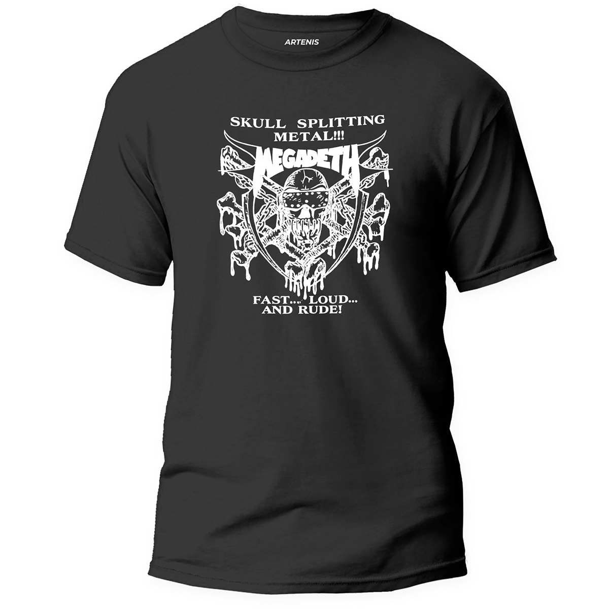 Remera Megadeth Skull Splitting Metal 1 Remera Megadeth Skull Splitting Metal