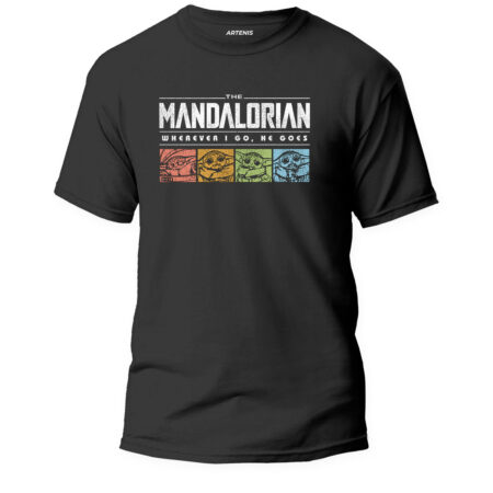 Remera The Mandalorian Wherever I Go, He Goes