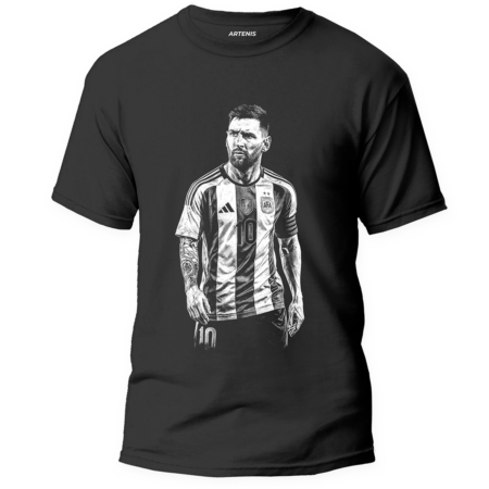 Remera Messi Blanco y Negro