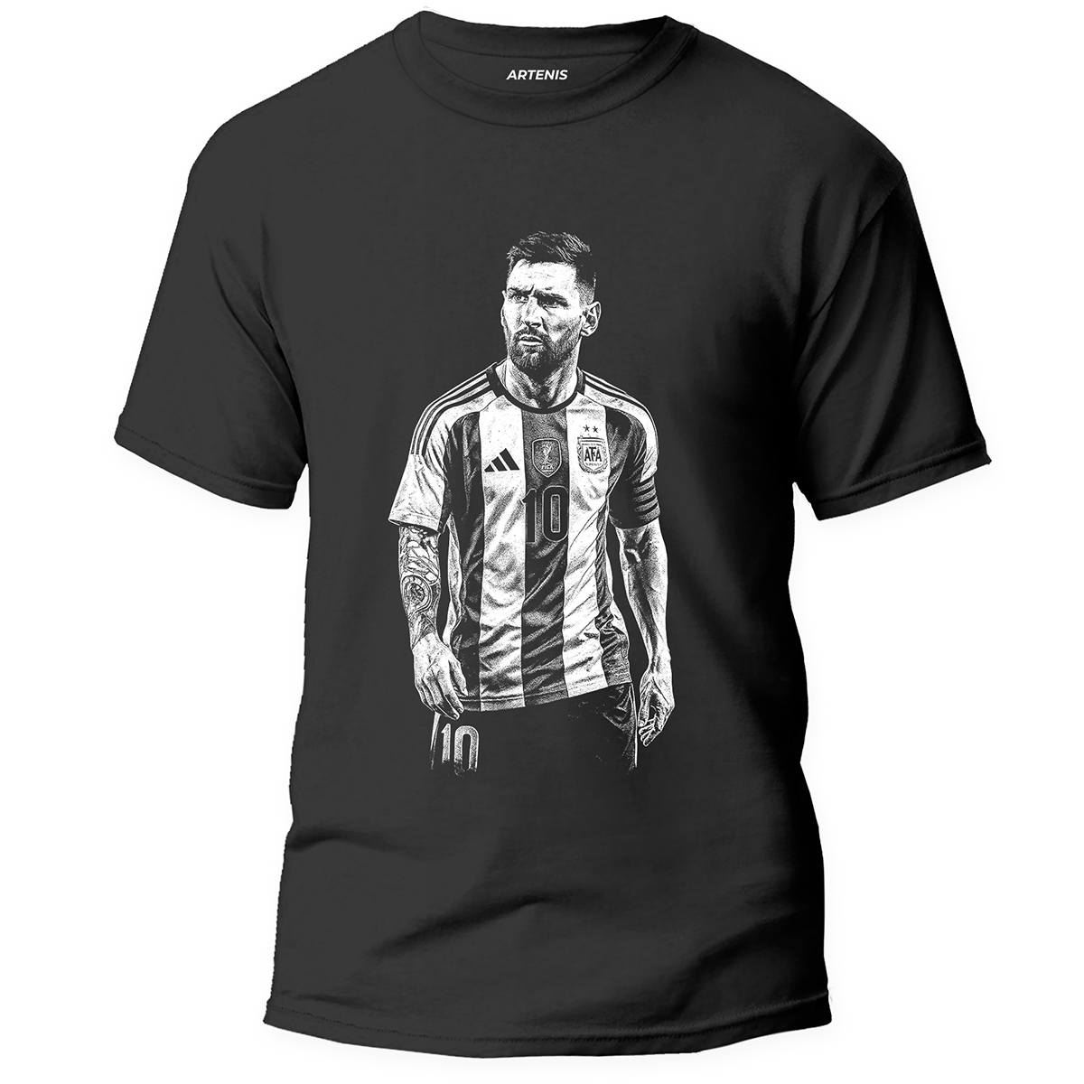 Remera Messi Blanco y Negro 1 Remera Messi Blanco y Negro