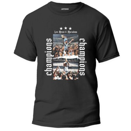 Remera Champions Messi Maradona