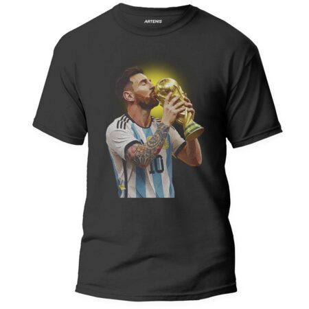 Remera Messi besando la Copa