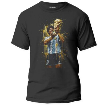 Remera Maradona alzando la Copa