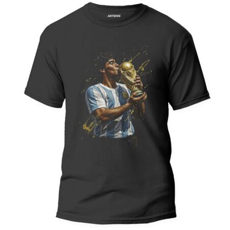 Remera Maradona besando la Copa
