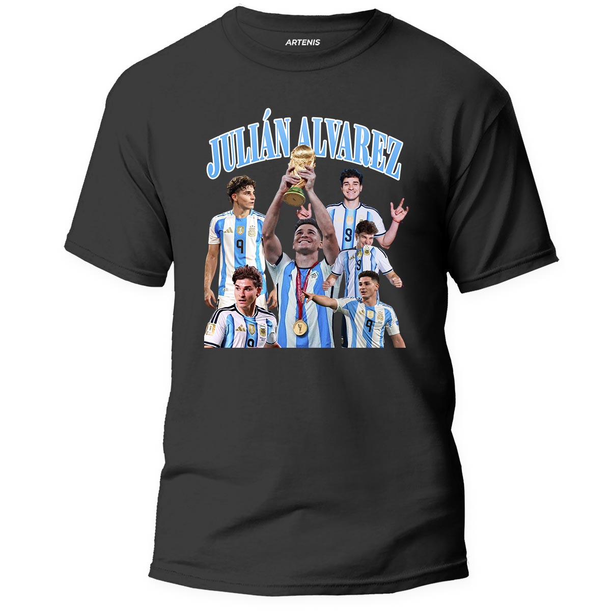 Remera Julián Alvarez Collage 1 Remera Julián Alvarez Collage