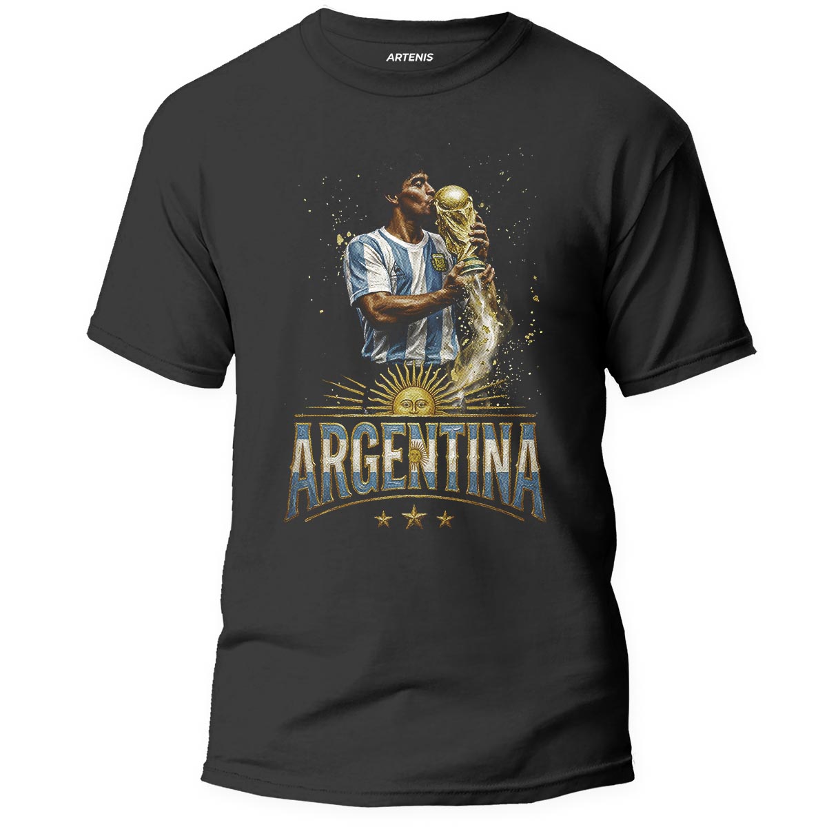 Remera Maradona con la Copa 1 Remera Maradona con la Copa