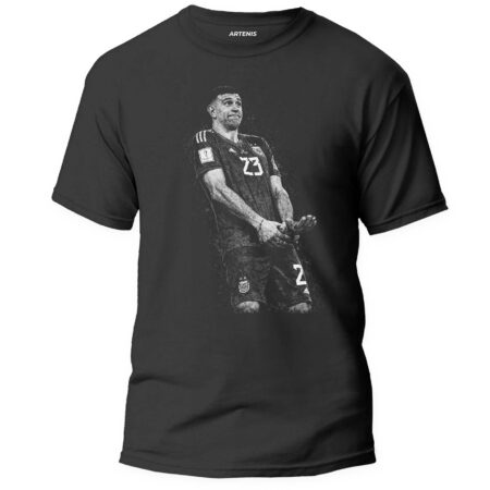 Remera Dibu Martínez Blanco y Negro
